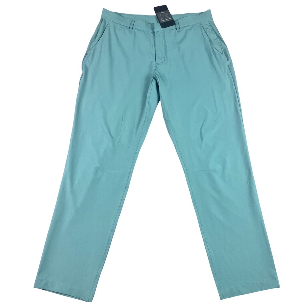 Fabletics The‎ Only Pant Mens 36x30* Teal Blue 4-Way Stretch Water Resistant New
